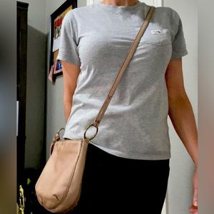 Lucky brand Leather Crossbody bag with Fringe